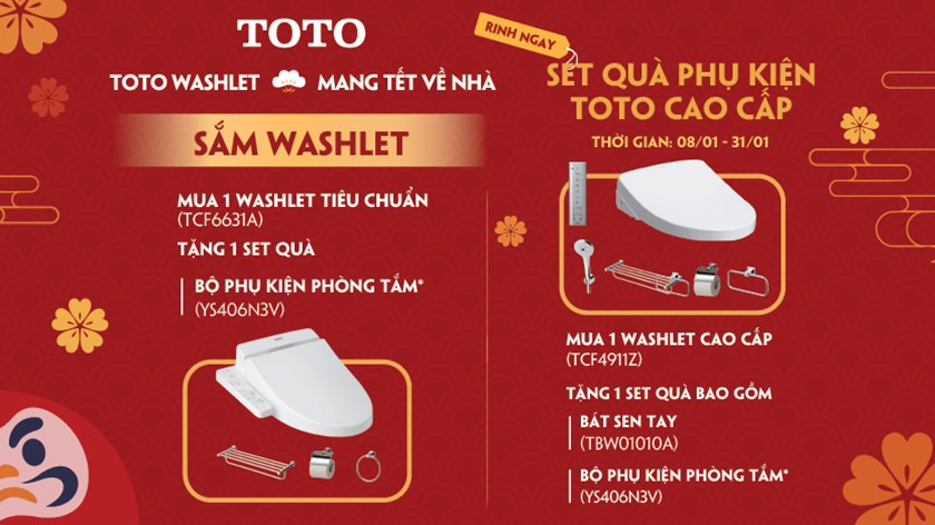 Sắm Washlet - Tặng Set Quà